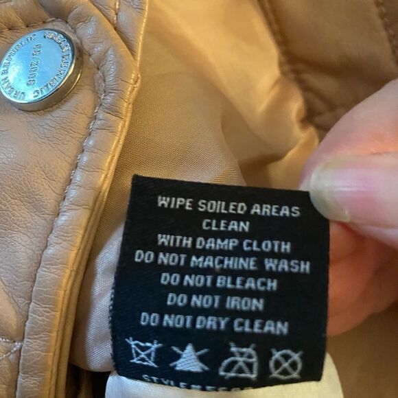 Urban Republic Girls Collection Faux Leather Moto Jacket Rose size S/5 - Picture 9 of 10